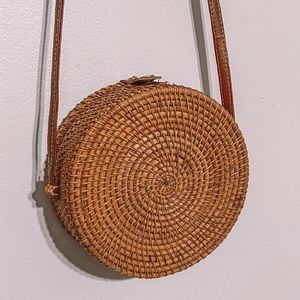 Round Wicker Purse